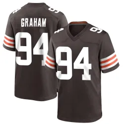 Cleveland Browns Men's Game Brown Team Color Jersey (94 Mason Graham)