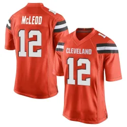 Cleveland Browns Men's Game Orange Alternate Jersey (12 Rodney McLeod Jr.)