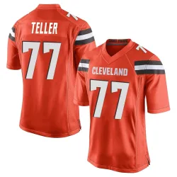 Cleveland Browns Men's Game Orange Alternate Jersey (77 Wyatt Teller)
