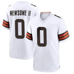 Cleveland Browns Men's Game White Jersey (0 Greg Newsome II)