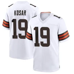 Cleveland Browns Men's Game White Jersey (19 Bernie Kosar)