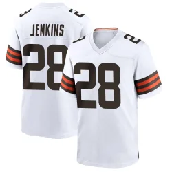Cleveland Browns Men's Game White Jersey (28 Rayshawn Jenkins)