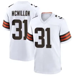 Cleveland Browns Men's Game White Jersey (31 Donovan McMillon)