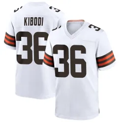 Cleveland Browns Men's Game White Jersey (36 Jacob Kibodi)