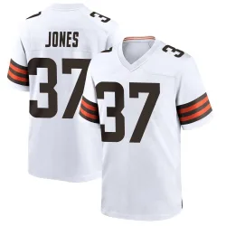 Cleveland Browns Men's Game White Jersey (37 Dom Jones)