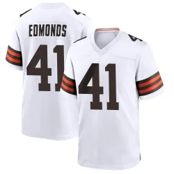 Cleveland Browns Men's Game White Jersey (41 Chris Edmonds)