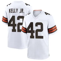 Cleveland Browns Men's Game White Jersey (42 John Kelly Jr.)