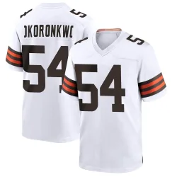 Cleveland Browns Men's Game White Jersey (54 Ogbo Okoronkwo)