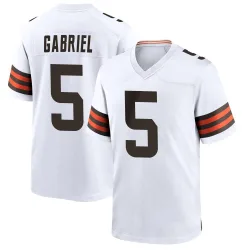 Cleveland Browns Men's Game White Jersey (5 Dillon Gabriel)