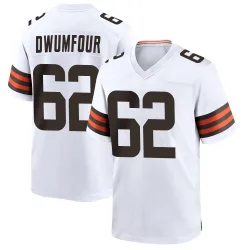 Cleveland Browns Men's Game White Jersey (62 Michael Dwumfour)