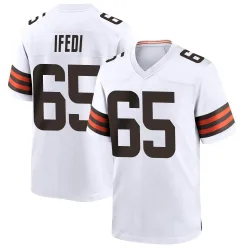 Cleveland Browns Men's Game White Jersey (65 Germain Ifedi)