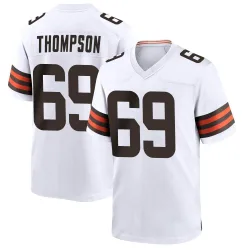 Cleveland Browns Men's Game White Jersey (69 Lorenzo Thompson)