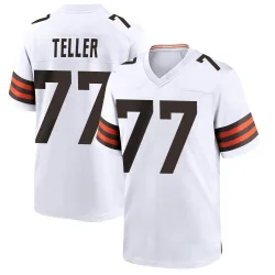 Cleveland Browns Men's Game White Jersey (77 Wyatt Teller)