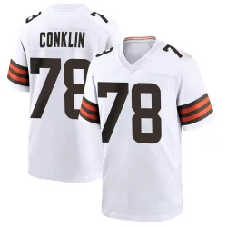 Cleveland Browns Men's Game White Jersey (78 Jack Conklin)