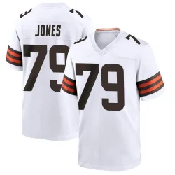 Cleveland Browns Men's Game White Jersey (79 Dawand Jones)