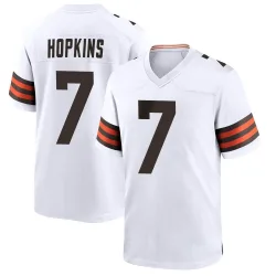 Cleveland Browns Men's Game White Jersey (7 Dustin Hopkins)