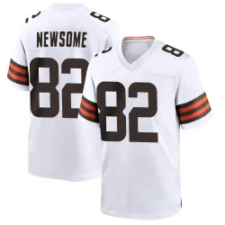 Cleveland Browns Men's Game White Jersey (82 Ozzie Newsome)