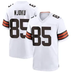 Cleveland Browns Men's Game White Jersey (85 David Njoku)