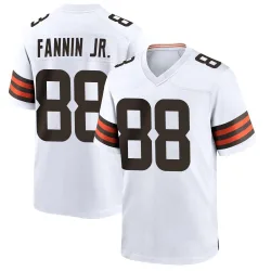 Cleveland Browns Men's Game White Jersey (88 Harold Fannin Jr.)