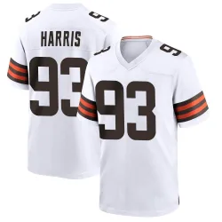Cleveland Browns Men's Game White Jersey (93 Shelby Harris)
