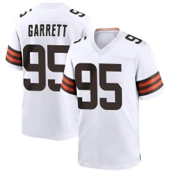 Cleveland Browns Men's Game White Jersey (95 Myles Garrett)