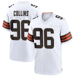 Cleveland Browns Men's Game White Jersey (96 Maliek Collins)