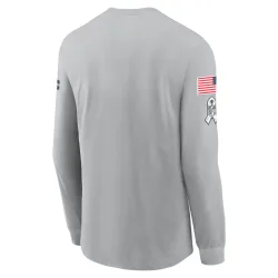 Cleveland Browns Men's Gray 2024 Salute To Service Long Sleeve T-Shirt