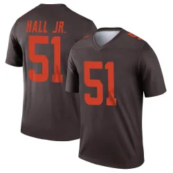 Cleveland Browns Men's Legend Brown Alternate Jersey (51 Mike Hall Jr.)