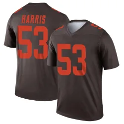 Cleveland Browns Men's Legend Brown Alternate Jersey (53 Nick Harris)
