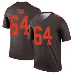 Cleveland Browns Men's Legend Brown Alternate Jersey (64 Cameron Tom)