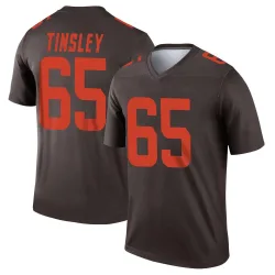 Cleveland Browns Men's Legend Brown Alternate Jersey (65 Dartanyan Tinsley)