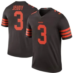 Cleveland Browns Men's Legend Brown Color Rush Jersey (3 Jerry Jeudy)