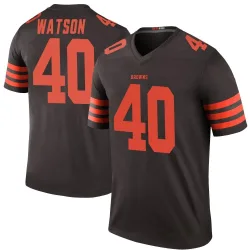Cleveland Browns Men's Legend Brown Color Rush Jersey (40 Nathaniel Watson)