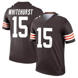 Cleveland Browns Men's Legend Brown Jersey (15 Charlie Whitehurst)