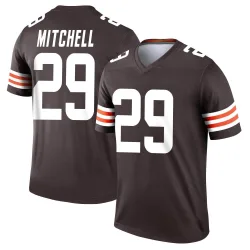 Cleveland Browns Men's Legend Brown Jersey (29 Cameron Mitchell)