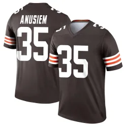Cleveland Browns Men's Legend Brown Jersey (35 Chigozie Anusiem)