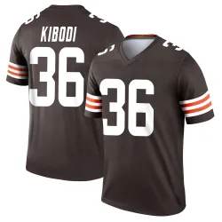Cleveland Browns Men's Legend Brown Jersey (36 Jacob Kibodi)