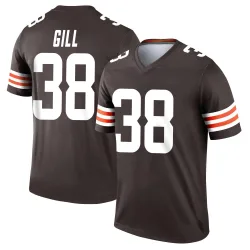 Cleveland Browns Men's Legend Brown Jersey (38 Jaelen Gill)