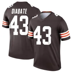 Cleveland Browns Men's Legend Brown Jersey (43 Mohamoud Diabate)