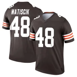 Cleveland Browns Men's Legend Brown Jersey (48 Brent Matiscik)