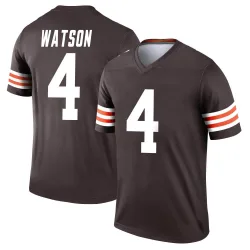 Cleveland Browns Men's Legend Brown Jersey (4 Deshaun Watson)