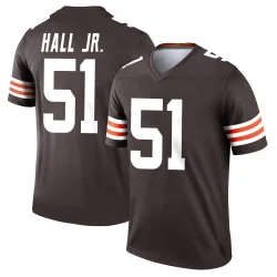 Cleveland Browns Men's Legend Brown Jersey (51 Mike Hall Jr.)
