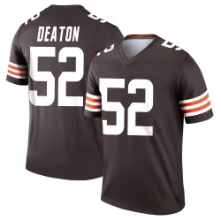 Cleveland Browns Men's Legend Brown Jersey (52 Dawson Deaton)