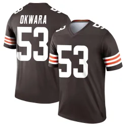 Cleveland Browns Men's Legend Brown Jersey (53 Julian Okwara)