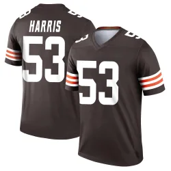 Cleveland Browns Men's Legend Brown Jersey (53 Nick Harris)