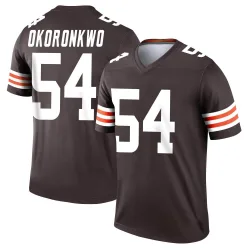 Cleveland Browns Men's Legend Brown Jersey (54 Ogbo Okoronkwo)