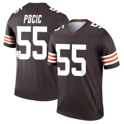 Cleveland Browns Men's Legend Brown Jersey (55 Ethan Pocic)