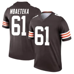 Cleveland Browns Men's Legend Brown Jersey (61 Roy Mbaeteka)