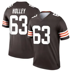 Cleveland Browns Men's Legend Brown Jersey (63 Ralph Holley)