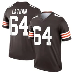 Cleveland Browns Men's Legend Brown Jersey (64 Brady Latham)